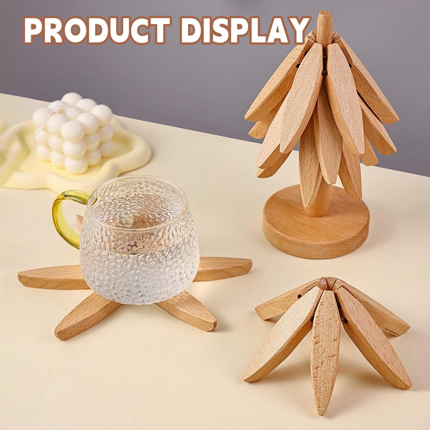 Tree Design Stand Wooden Trivets