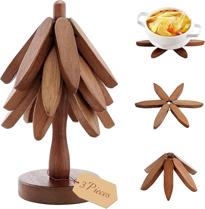 Tree Design Stand Wooden Trivets