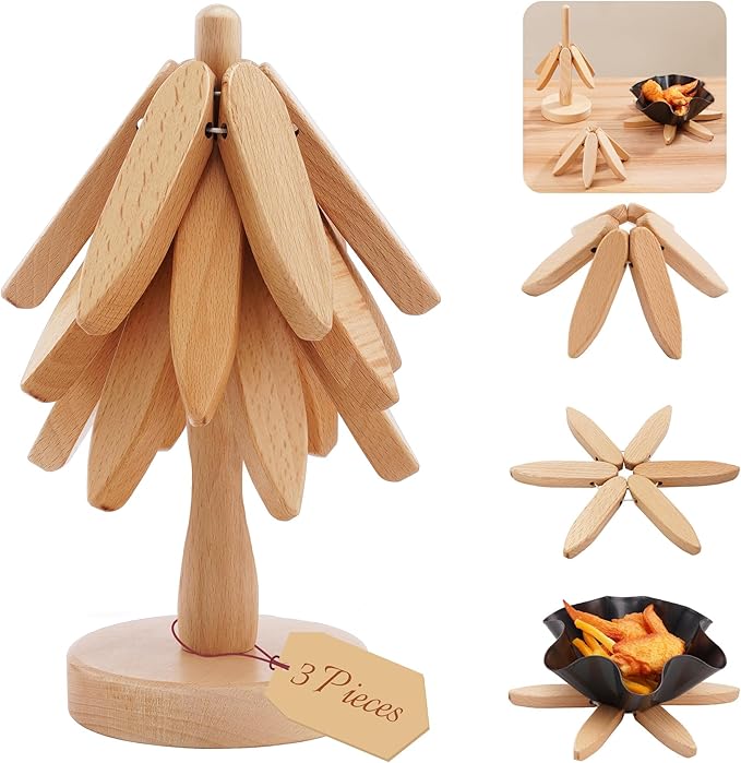 Tree Design Stand Wooden Trivets