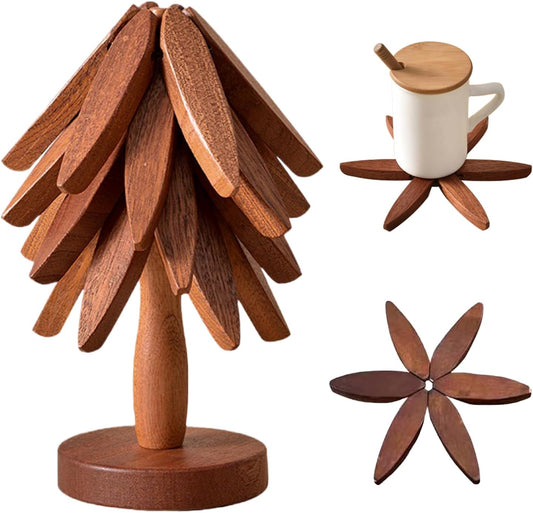 Tree Design Stand Wooden Trivets